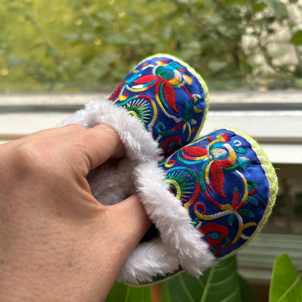 Handmade: Baby Slippers - Cross-Stitched & Embroidered - Picture 6 of 11